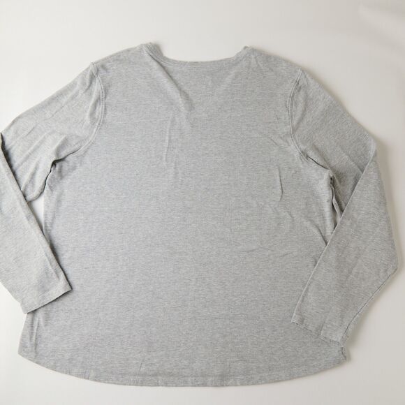 Carhartt Shirt Women's 2X Plus Gray Cotton Relaxed Fit Long Sleeve V-Neck Casual - Picture 7 of 8